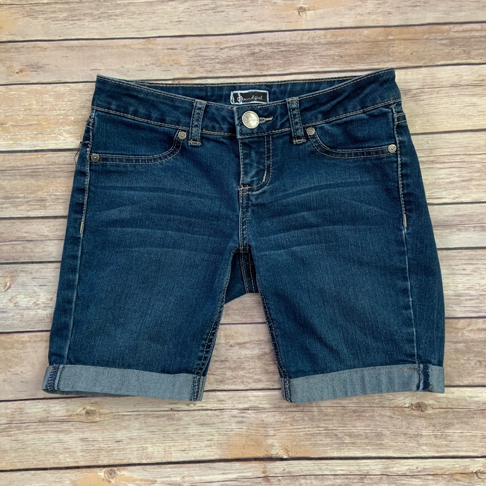 Sound Girl Denim Bermuda Shorts